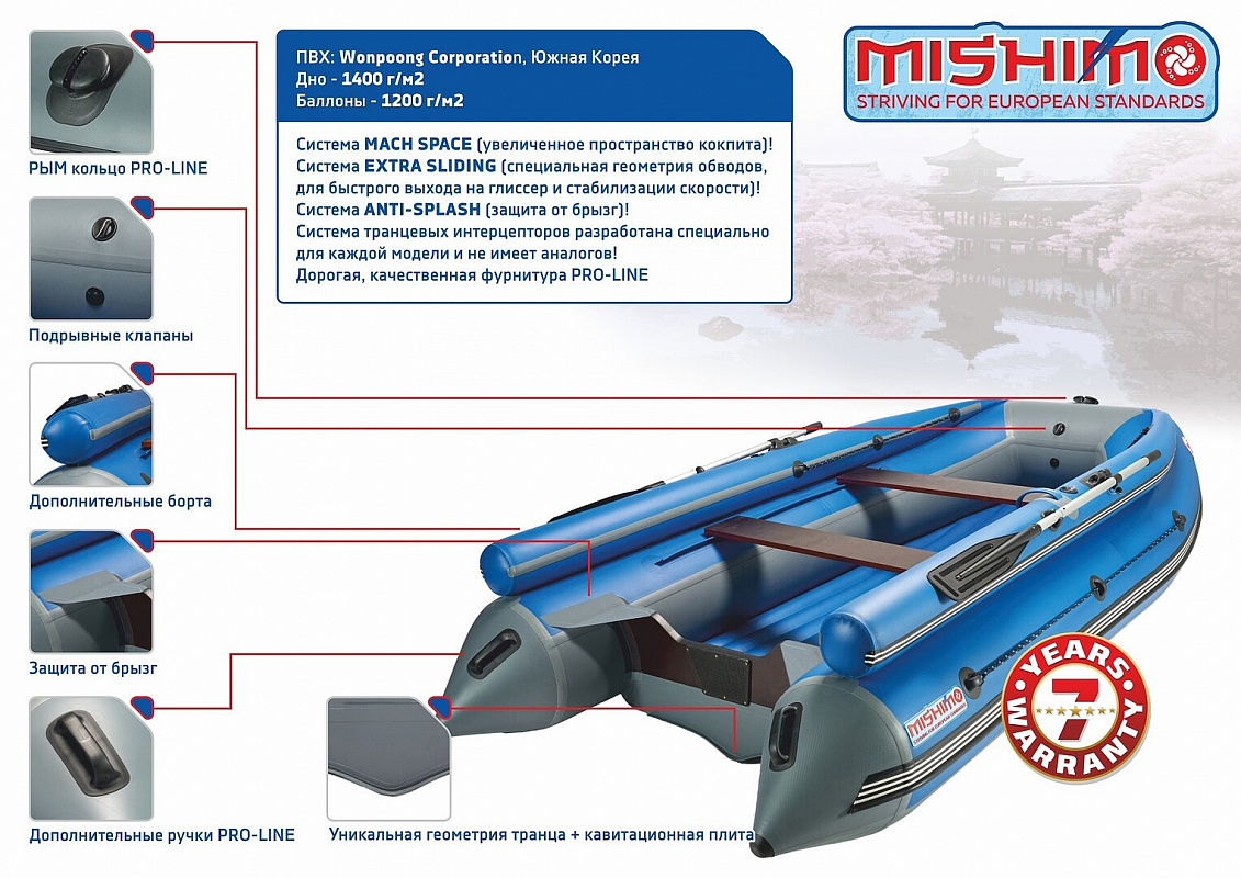 Лодка MISHIMO FAMILY LITE DF 430 в Кирове