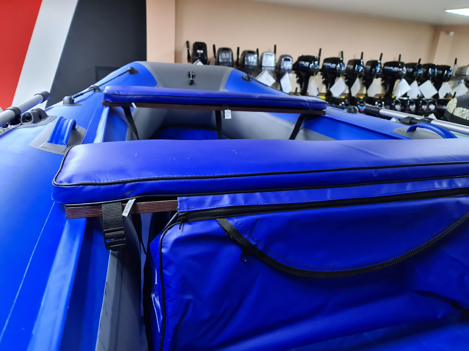 КОМПЛЕКТ МЯГКИХ НАКЛАДОК С СУМКОЙ ДЛЯ ЛОДОК 90Х20 СИНИЙ в Кирове