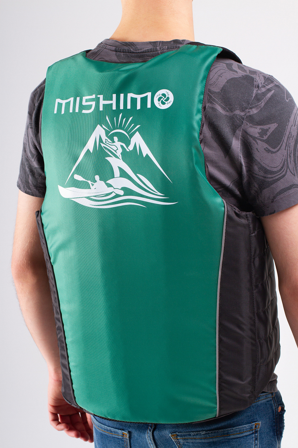 Жилет спасательный MISHIMO PRO Премиум качества Черно-зеленый в Кирове