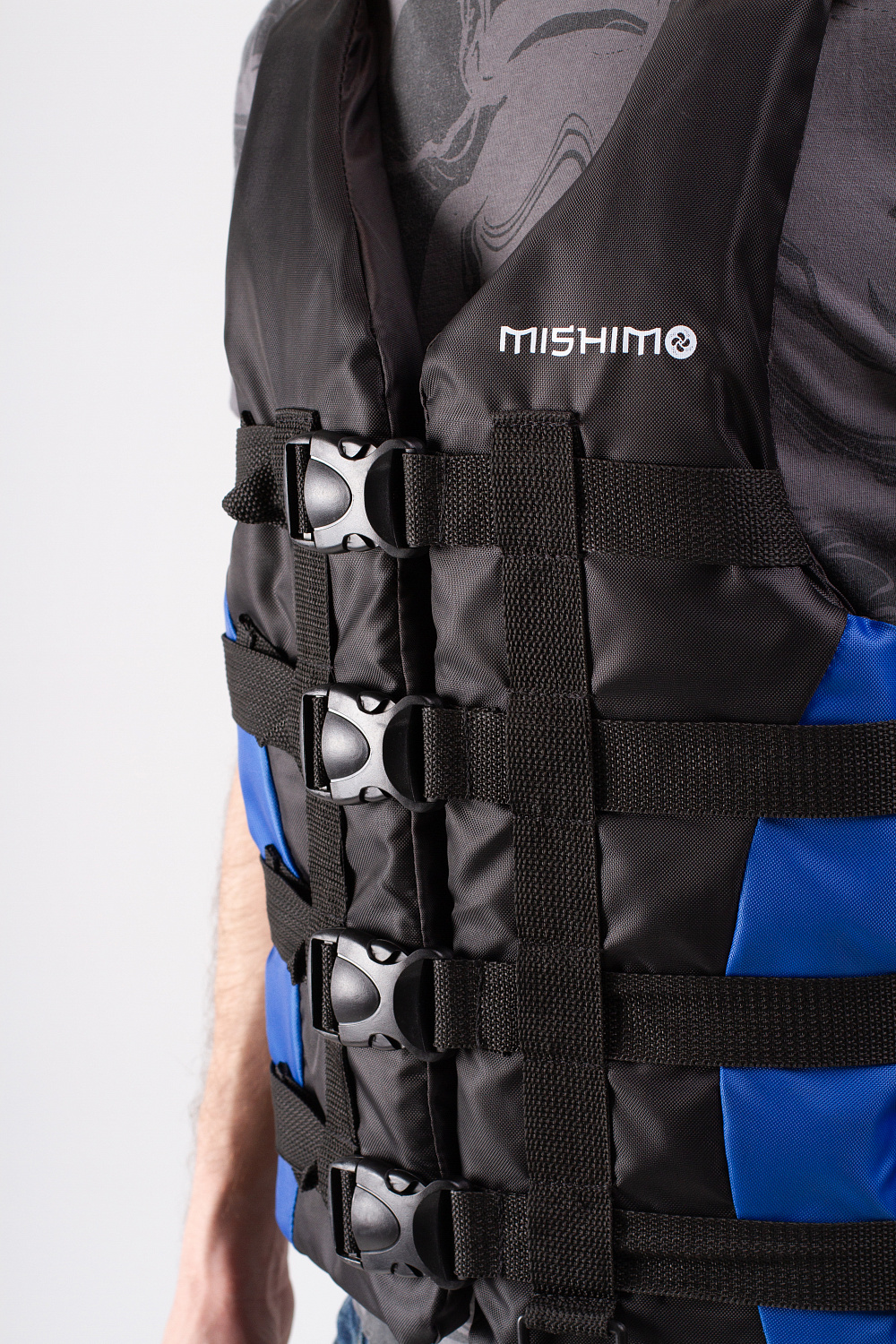 Жилет спасательный MISHIMO PRO Премиум качества Черно-синий в Кирове